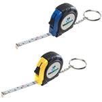 HH7313 Rubber Tape Measure Key Tag With Laminated Label and custom imprint